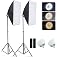 Gluckluz Softbox Lighting Kit Photography Light Studio 19.7 x 27.5 Inch 2 Pack Video Light Kit with 76 Inch Stand & E27 Socke