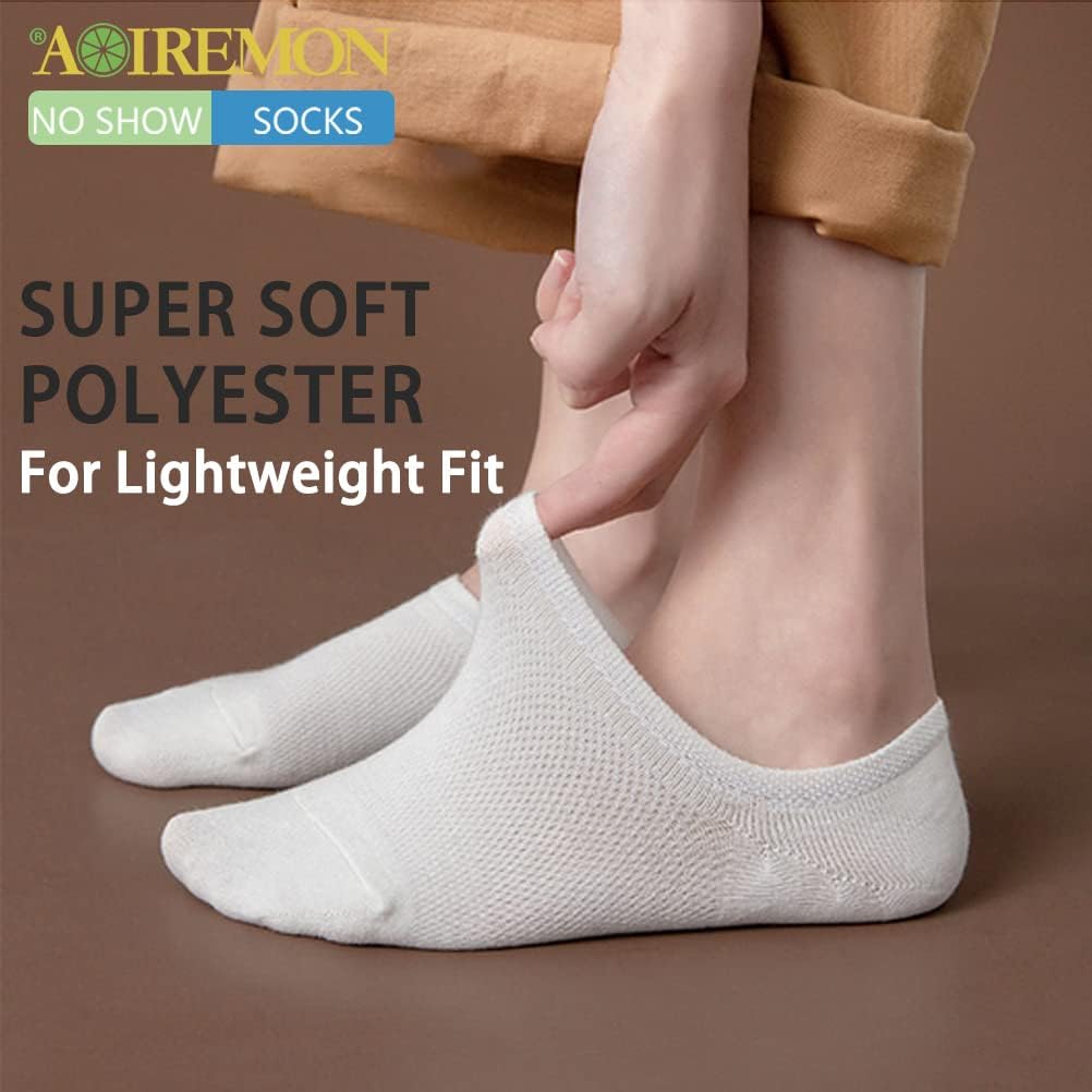AOIREMON No Show Athletic Socks 5-10 Pairs Hiking Running Ankle Socks For Women Cushion Low Cut Socks - Image 4