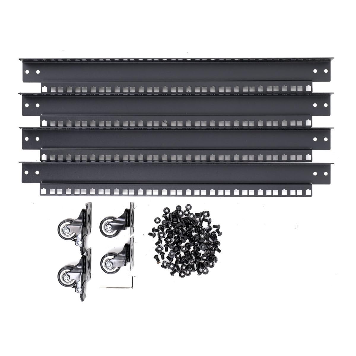 12U - Caja Soporte para Servidores (montaje en rack, 477 x 509 x 645 mm, marco abierto, profundidad ajustable, para servidores de red, con ruedas, para equipos informáticos de red, equipos AV