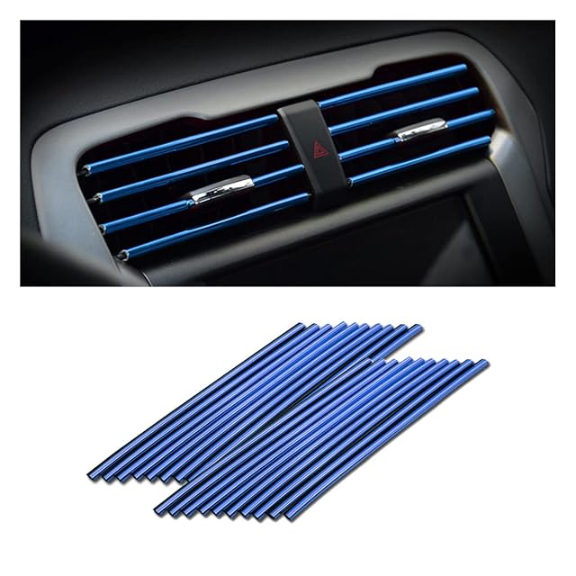Car Air Conditioner Decoration Strip for Vent Outlet 20 Pieces Universal Waterproof Bendable Air Vent Outlet Trim Decoration