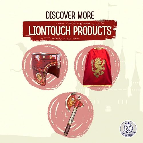 Miniatura 6 de Liontouch - Mini espada de juguete de espuma de león, color rojo  para niños pequeños de 3 a 6 años - 13.8 pulgadas  Daga de bolsillo medieval con