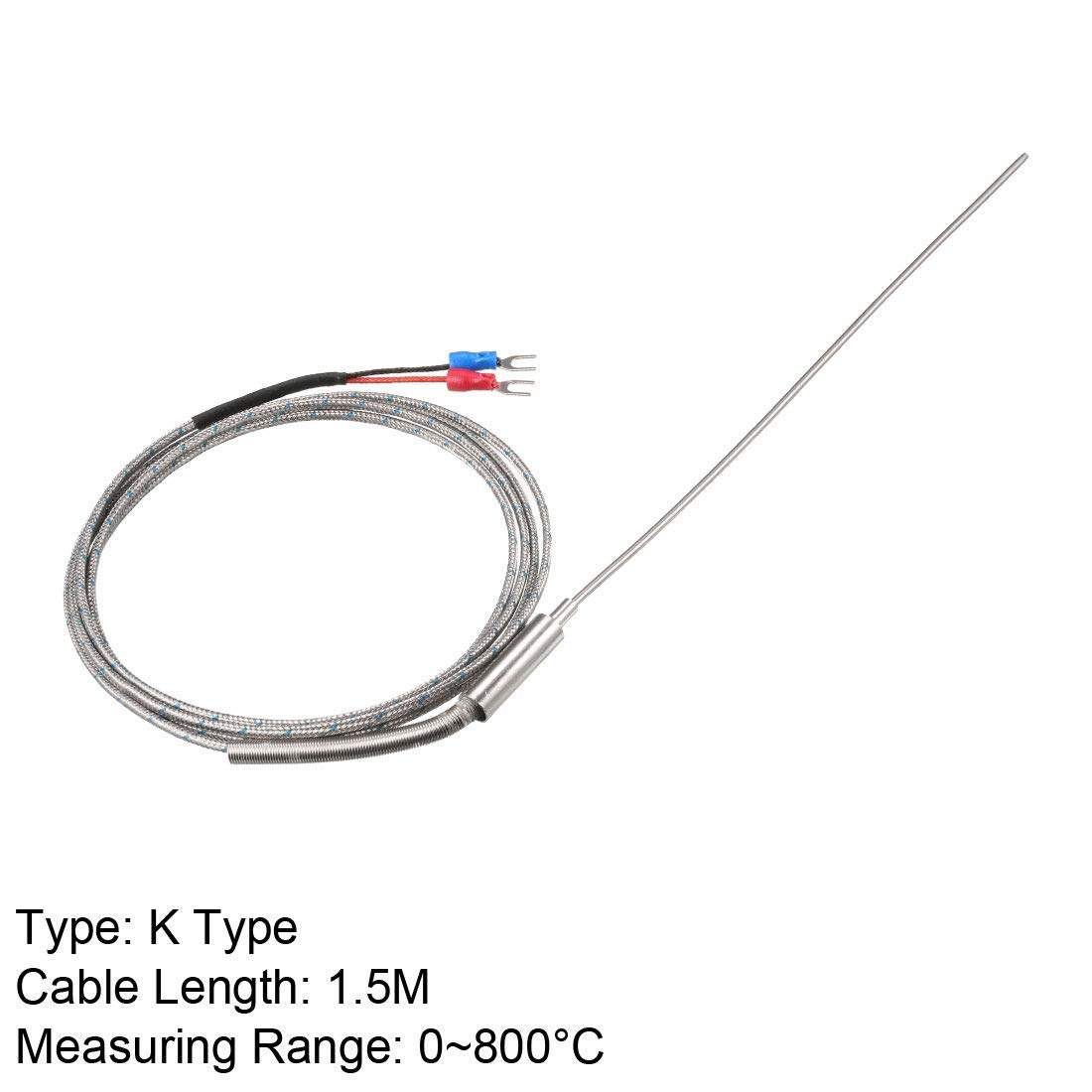 2 Termocoppie Tipo K Uxcell – Sonda Lunga 1m, Range 0-400°C - Foto 4