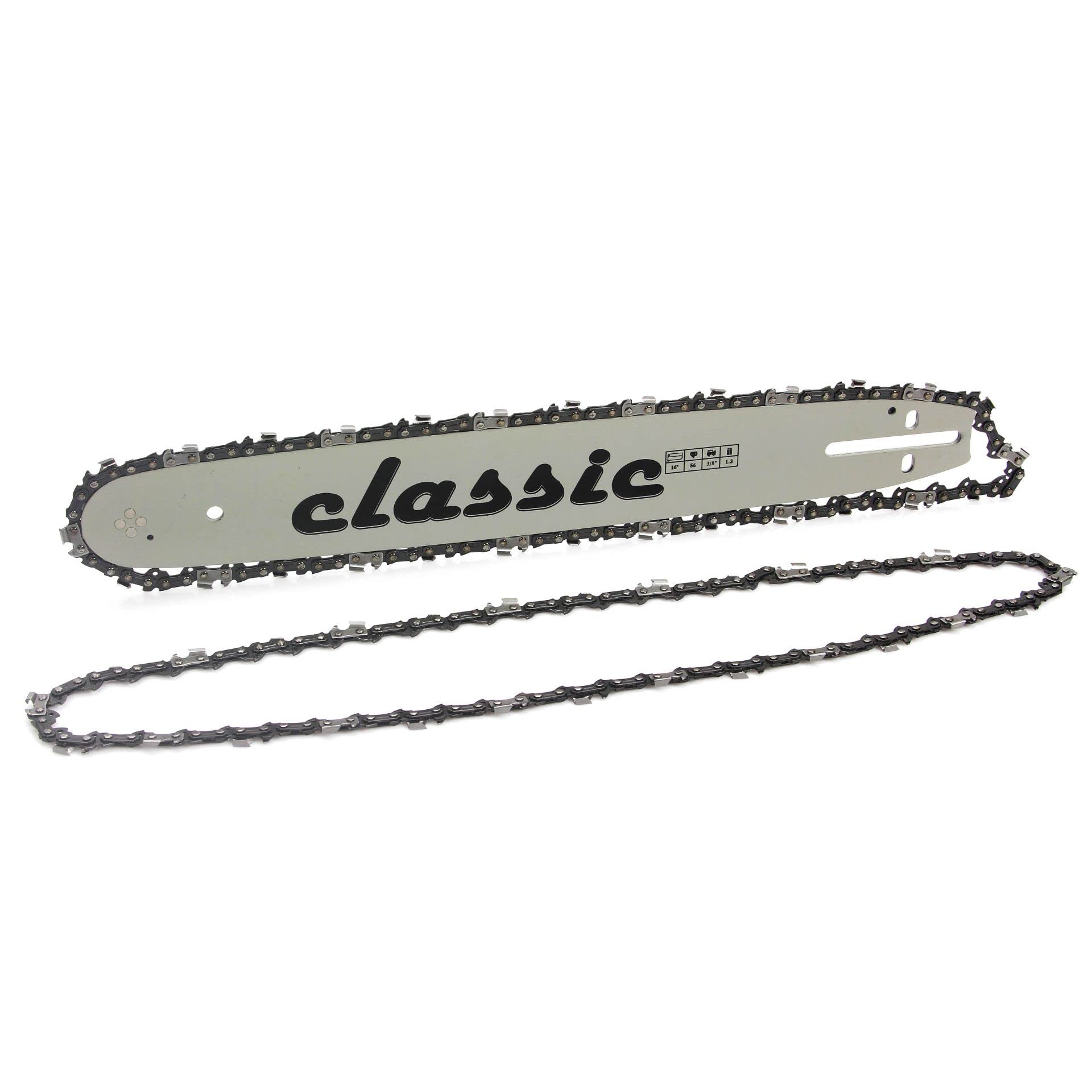 SET Lama Barra con Catena di ricambio con 2a catena omaggio per motosega moto sega (15" - 66 maglie)