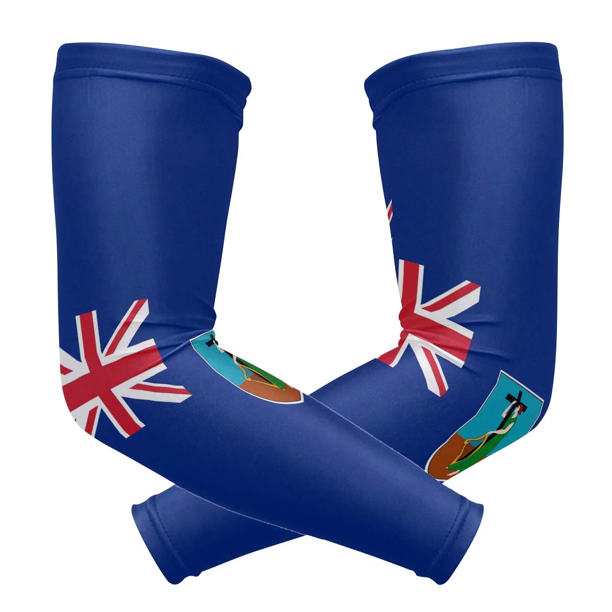 poeticcity Montserrat Flag 1 Pair Arm Sports Sleeves Cooling Warmer UV Protection