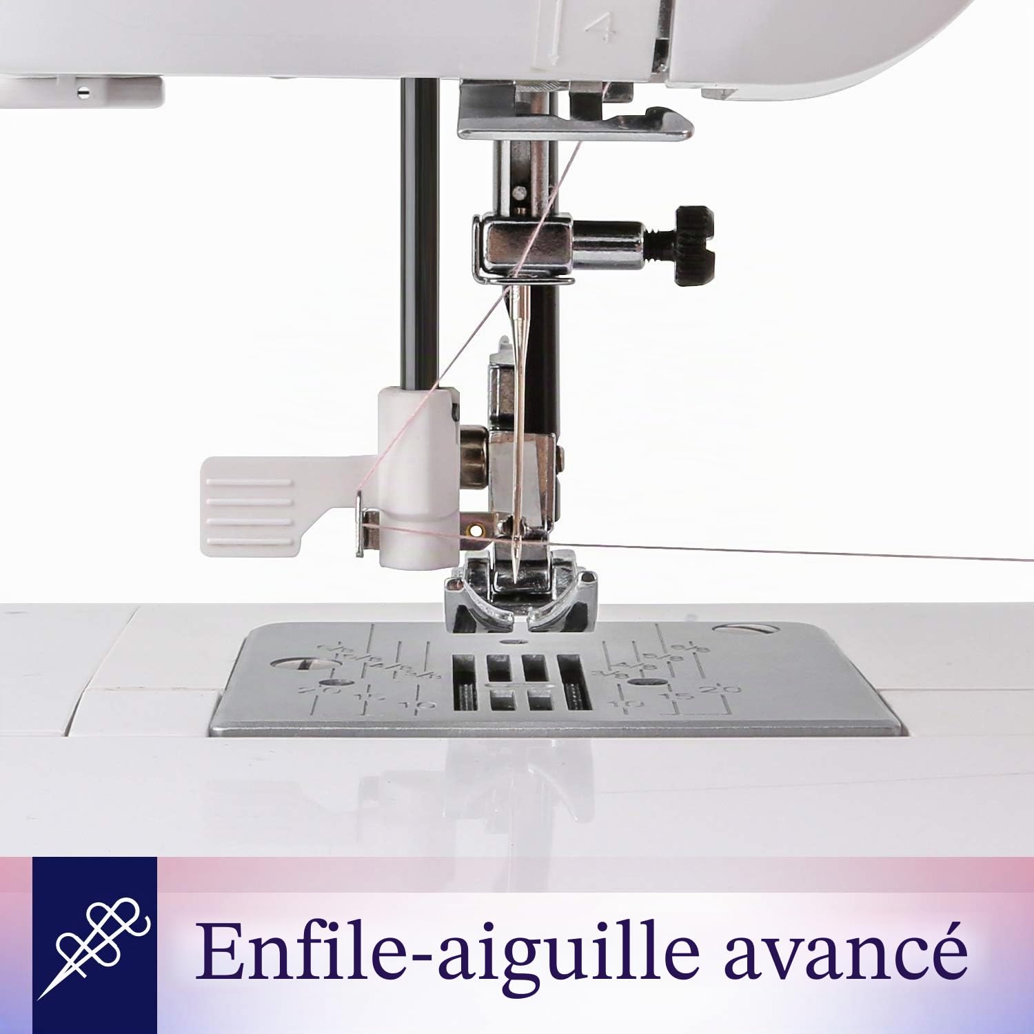 Uten Machine á Coudre Électronique avec 60 Points de Couture,LED Écran Multifonctions,Enfile-Aiguille Automatique,Coud sur Tous Les Tissus