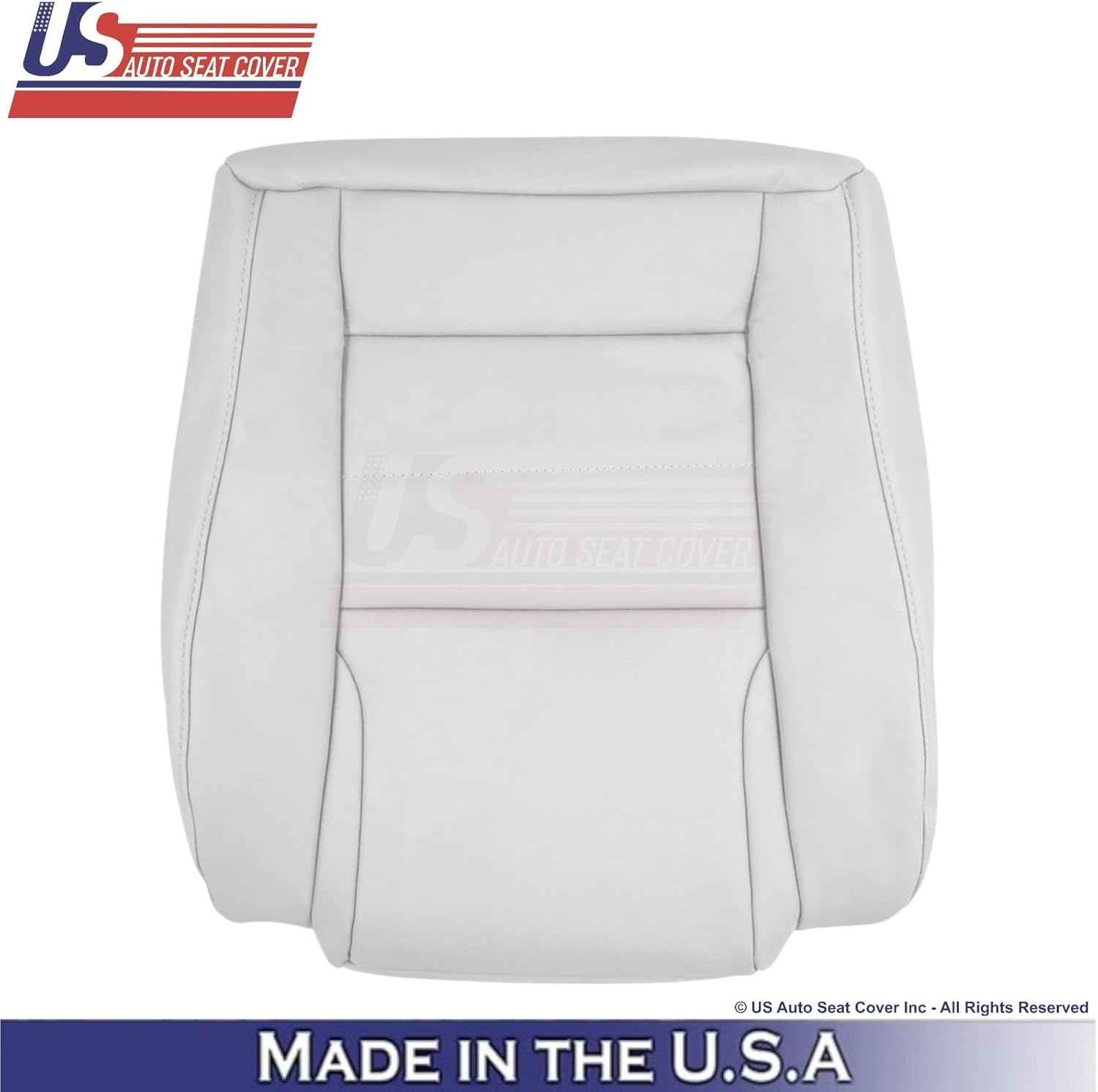 US Auto Seat Cover 1994-1996 fits Ford Mustang Genuine Leather Front Replacement Seat Covers White