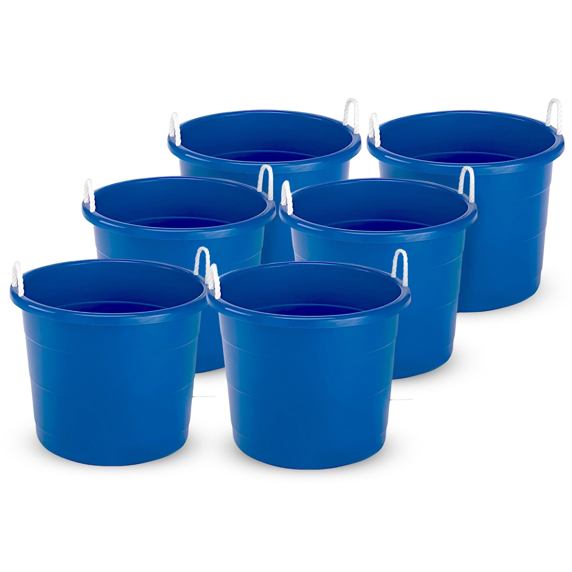 Amazon.com: HOMZ 6-Pack Utility Tub, Large Plastic Storage Bucket