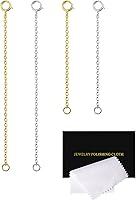 Vista 24 de Extensores de collar para mujer, extensor de pulsera de oro, extensión de joyería de cadena dorada para tobillera para mujer, juego de 2 piezas