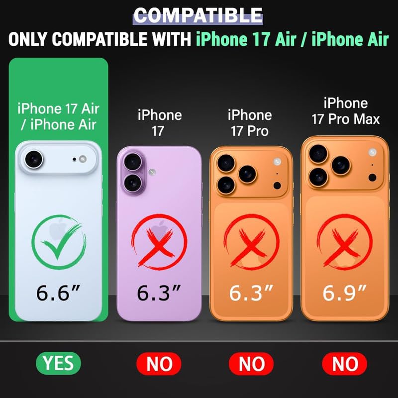 Image of ZR011 for iPhone 17 Air Back Case Cover | Matte Slim Fit | Camera Protection | Shockproof Silicone Case - Purple