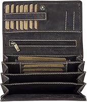 Echt leren Zeeuwse knop dames tas vintage bruin