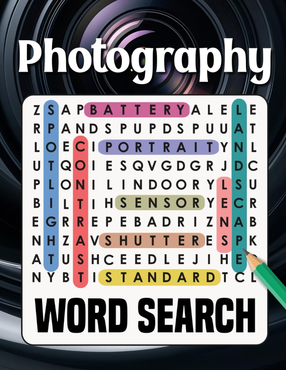 Photography Word Search: +1000 Photography Themed Word Searches, Photography Activity Book, Gifts for Photography Lovers & Enthusiasts