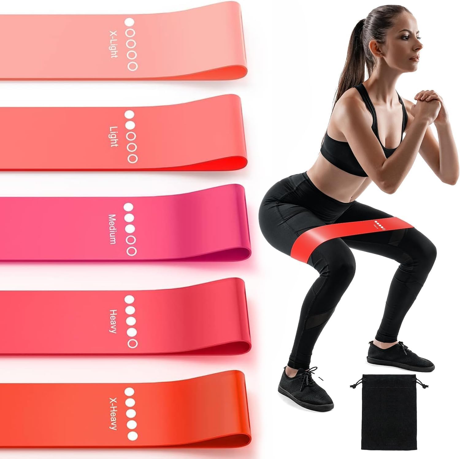 Widerstandsband-Set Mit 5 Bändern – Bis 50 Kg, Inkl. Tasche & Digitalem Workout Widerstandsband-Set Mit 5 Bändern – Bis 50 Kg, Inkl. Tasche & Digitalem Workout