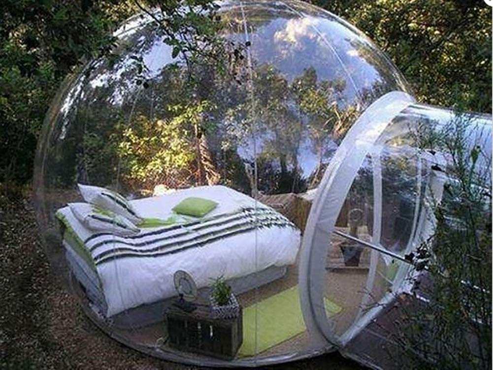 Aufblasbares Bubble Camping Zelt Outdoor Transparent Single Tunnel Familien Camping Zelt Mit Gebläse Und Luftpumpe 110V Für Indoor/Outdoor Backyard Festivals Stargazing Sport & Freizeit