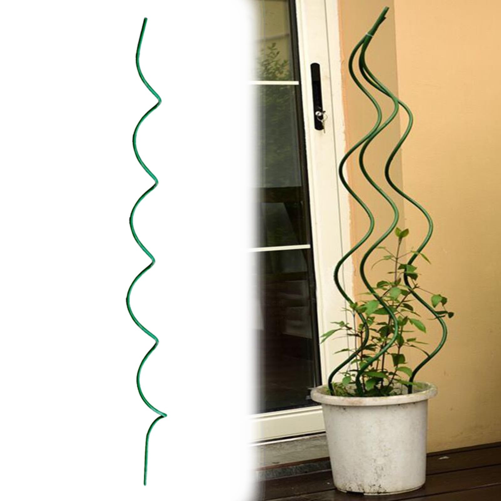 Support de Rose Poteau en Spirale Support de Redressage de Fleurs, Treillis pour Plantes en Pot pour Plantes Grimpantes Treillis de Plantes Bricolage Treillis Supports de Fleurs, Lot de 3(Size:150CM/5