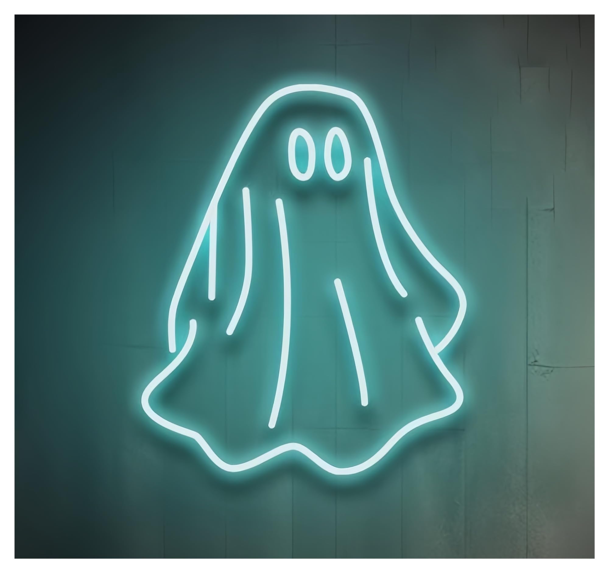 RONGCH Hanging Art Signs Ghost Neon Sign Gameroom Bedroom Bar Livingroom Birthday Party Wall Decoration Kidroom 45cm
