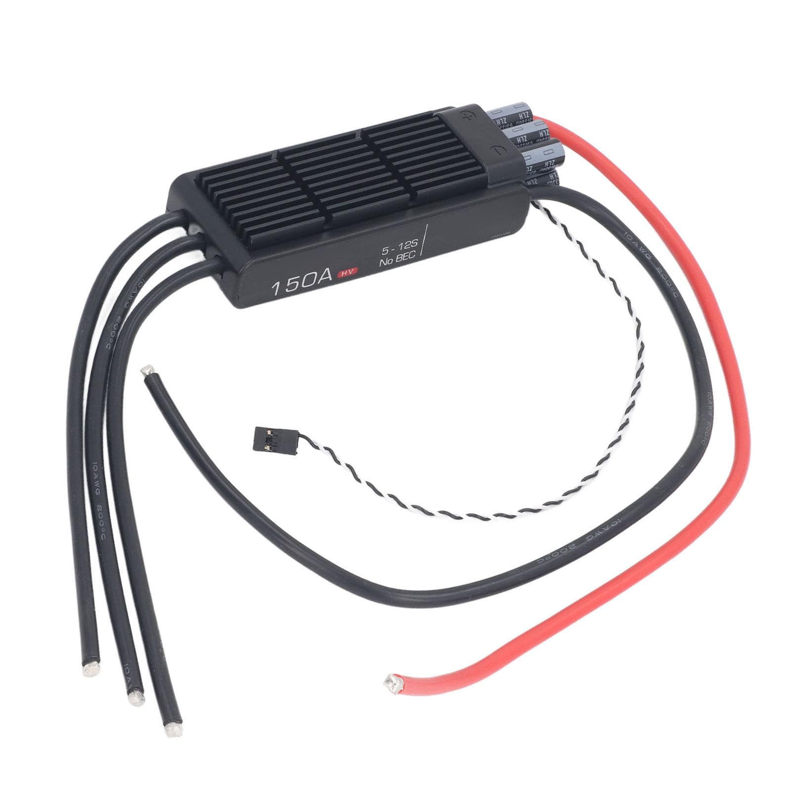 Drfeify 150 A Bürstenloser ESC, Aluminiumlegierung, RC-Drohne, Bürstenloser ESC 5 Bis 12 S, 170 A Spitzengeschwindigkeit, Schnelle Gasannahme, Mehrfachschutz für RC-Flugzeug-Hubschrauber,