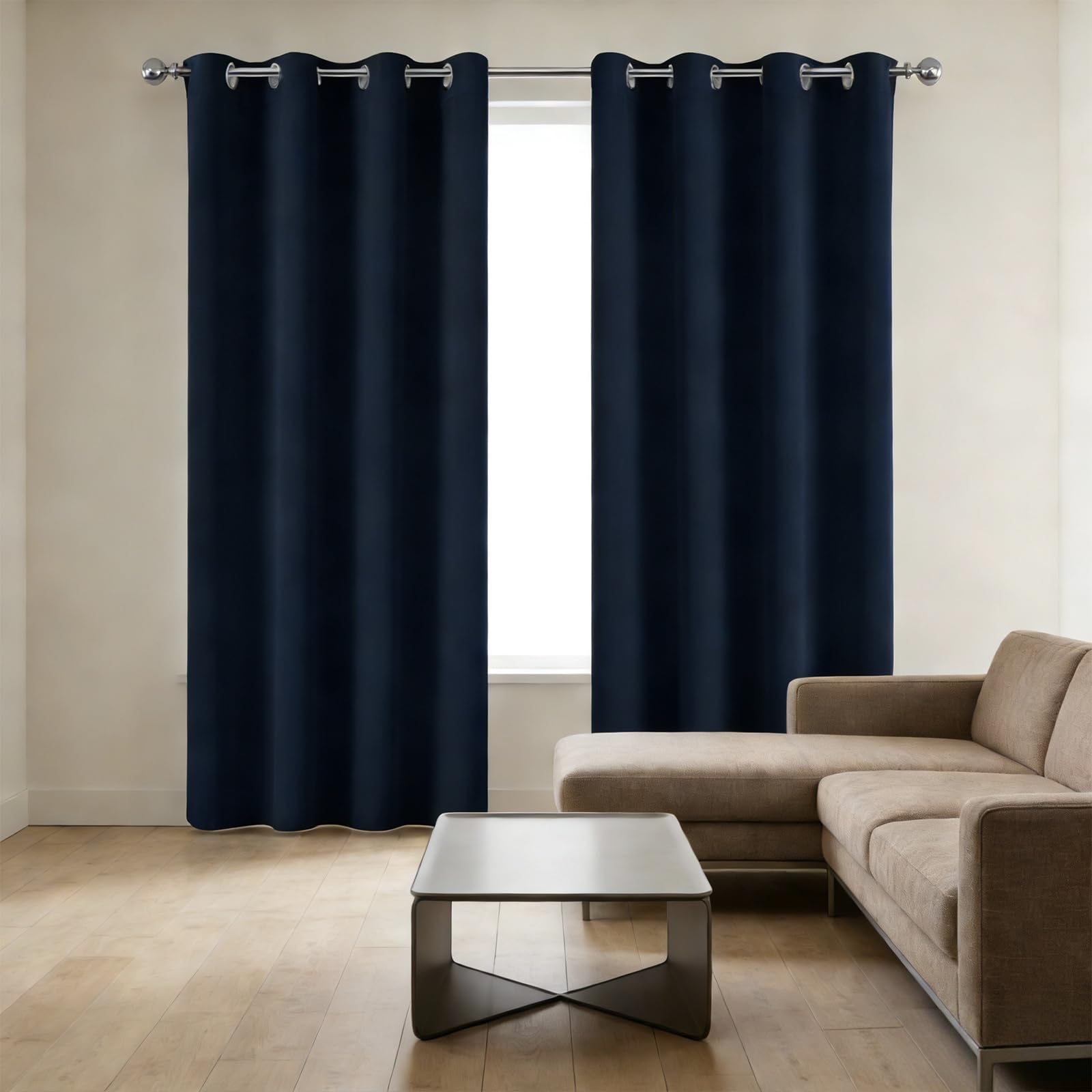 Rideau opaque 150 x 125 cm isolant thermique et anti UV pour chambre