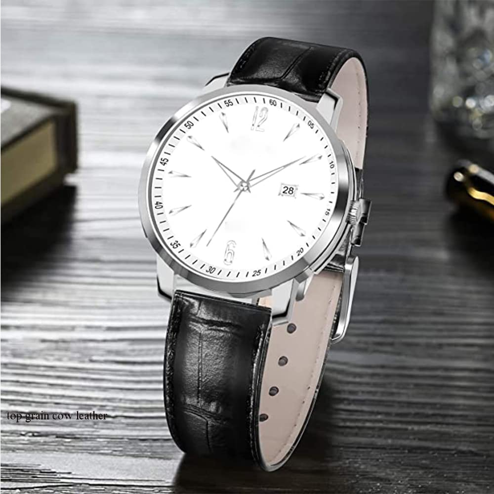 ND YHMOO Watchband Full Grain Scafskin Strap-Alligator Grain Embossed Pattern genuine leather Band Replacement Stainless Steel Pin Buckle Wristwatch Bracelet for Men Women- 22mm (BLACK)