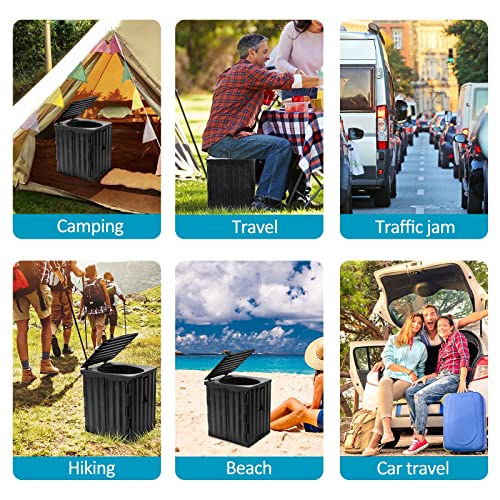 XCBYT Portable Toilet, Extra Large Portable Toilet for Adults Camping Toilet Potty for Travel, Outdoor, Hiking, Traffic Jam, Home - Thumbnail 2