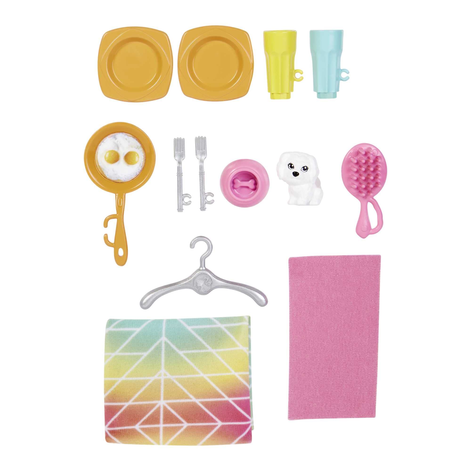 Barbie con apartamento Casa de muñecas con una Figura, Muebles y Accesorios, Regalo +3 años (Mattel HHY40)