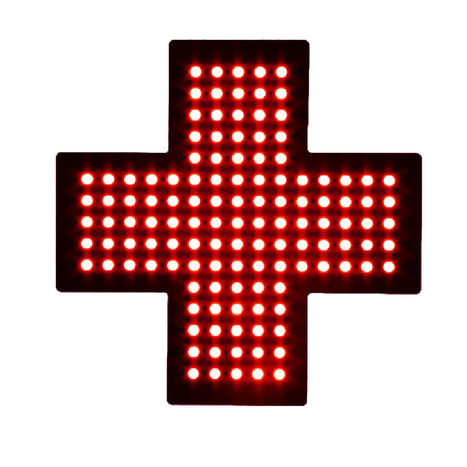 Enseigne Lumineuse LED en Forme De Croix MéDicale avec éClairage Ultra-Brillant – Enseigne NéOn Suspendue en Forme De Croix pour Pharmacies, Cliniques Et Parapharmacies Red-35 * 35cm