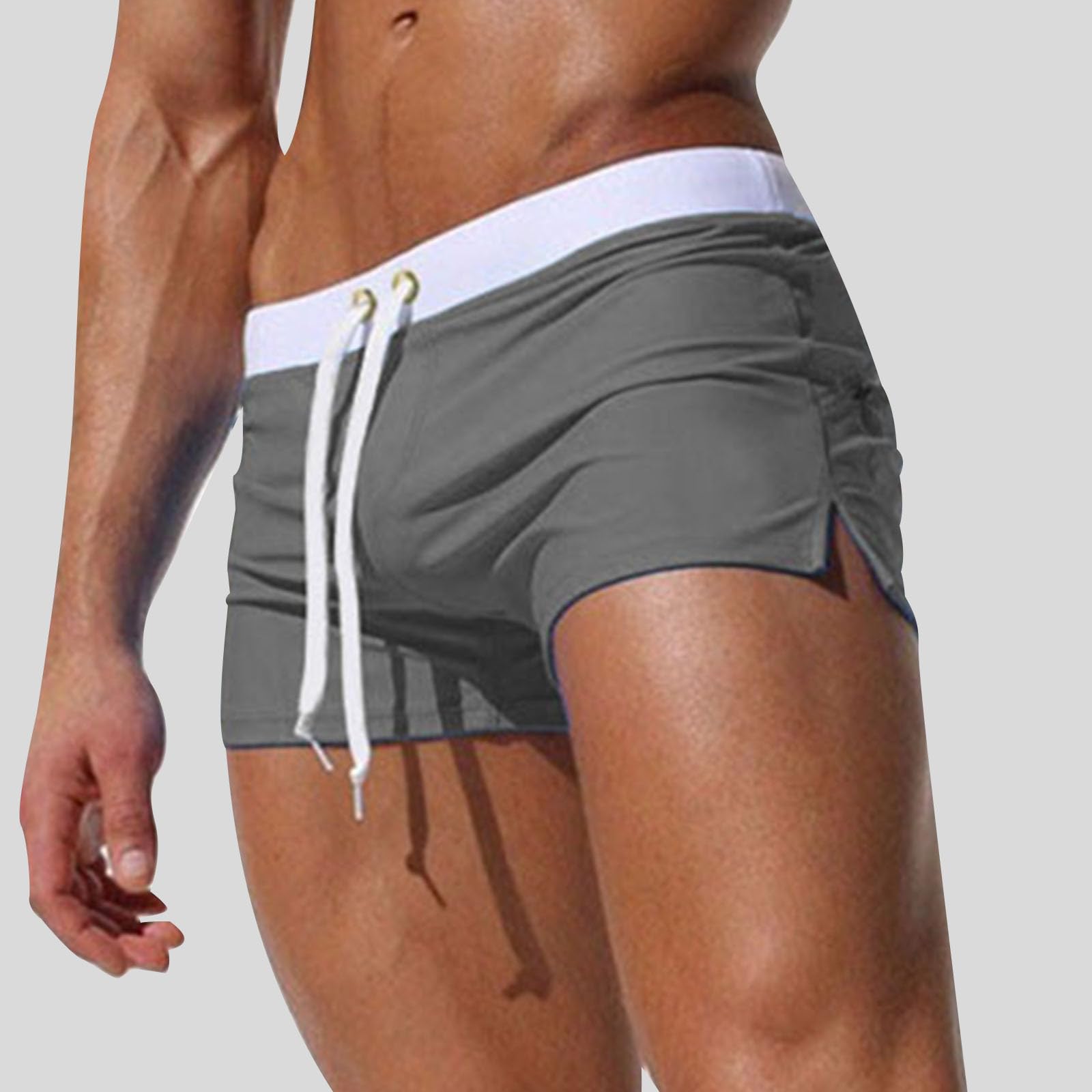 HAOLEI Bañador Hombre Deportivo Natación Shorts Cordón Secado Rápido Respirable