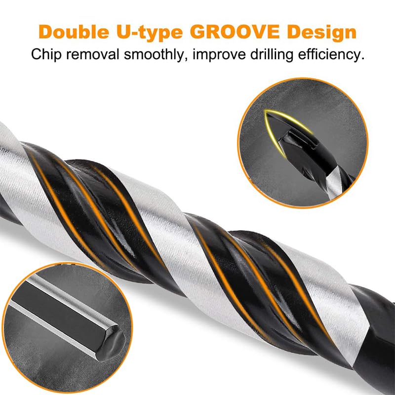 7PCS Carbide Drill Bits for Wood, Metal, and Plastic, Durable and Heat-Resistant, Ideal for DIY and Professional Use