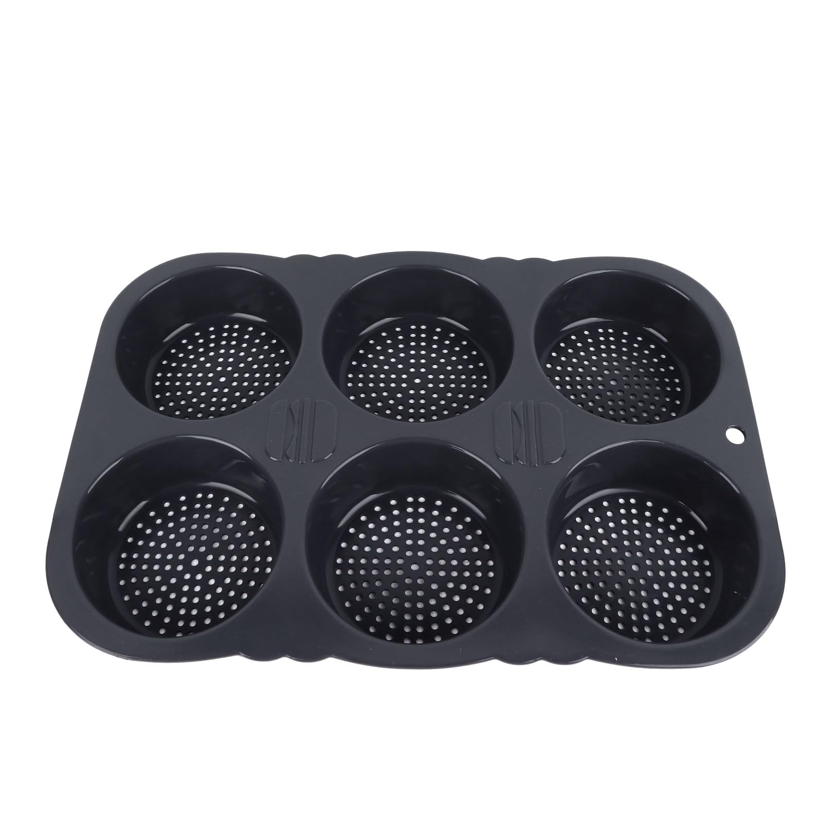 Stampo per Panini per Hamburger, Stampo da Forno Dal Design Cavo a 6 cavità Stampo per Panini per Hamburger Flessibile e Pieghevole Stampo per Hamburger Esterno Croccante, Tenero