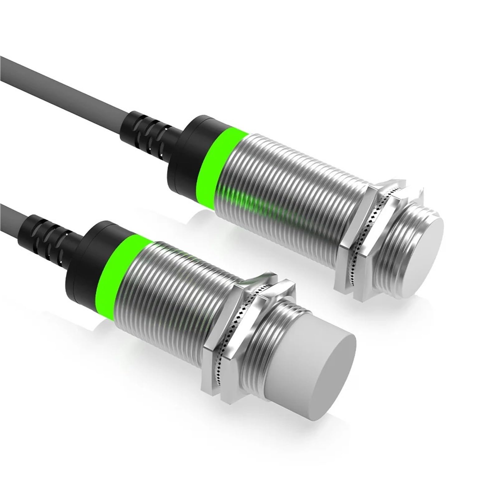 Indukcyjne czujniki zbliżeniowe do dużych odległości, M18 NPN PNP 10–30 V DC, zakres wykrywania 8 mm 16 mm, niewyrównane, bezdotykowy przełącznik (10 mm DC 3-przewodowy NPN NO)