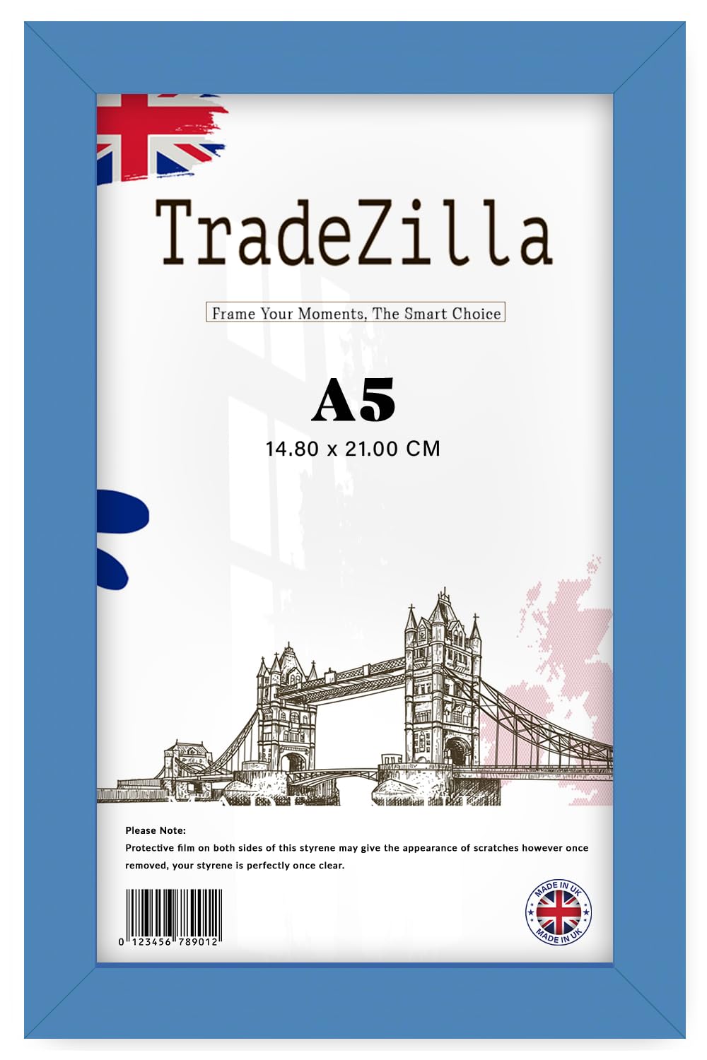 Tradezilla Blue | Eton Wood Picture Frame A5 (14.80 X 21.00 Cm) Decorative Wall Décor For Poster Art Gallery, Home & Office, Durable Mdf Wood Poster Frame With Sleek Finish [ ]