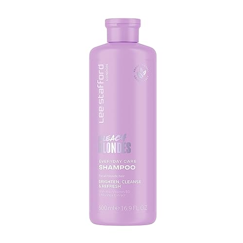 Lee Stafford Champú Daily Blonde  Limpiador de cuidado diario Bleach Blondes - Lo mejor para neutralizar los tonos amarillos, ilumina y refresca