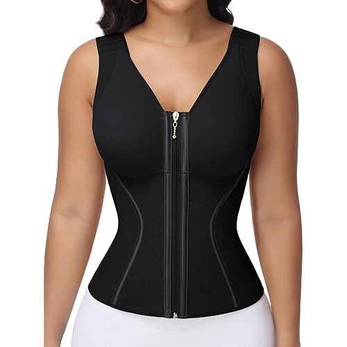 SHAPSHE Waist Trainer Corset for Women Tummy Control Workout Sport Girdle Hourglass Cincher Body Shaper Postpartum with Bra