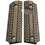 StonerCNC Browning 1911-22 Grip Super Aggressive G10 fits 1911-22 & 380 Auto 85% Frame (Brown Black)
