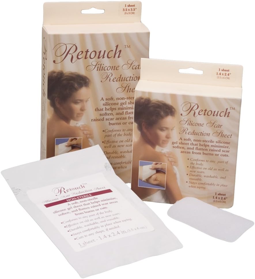 Retouch Silicone Scar Reduction Sheet, Professional Packaging, Additional Sizes - Single Bag - Medi