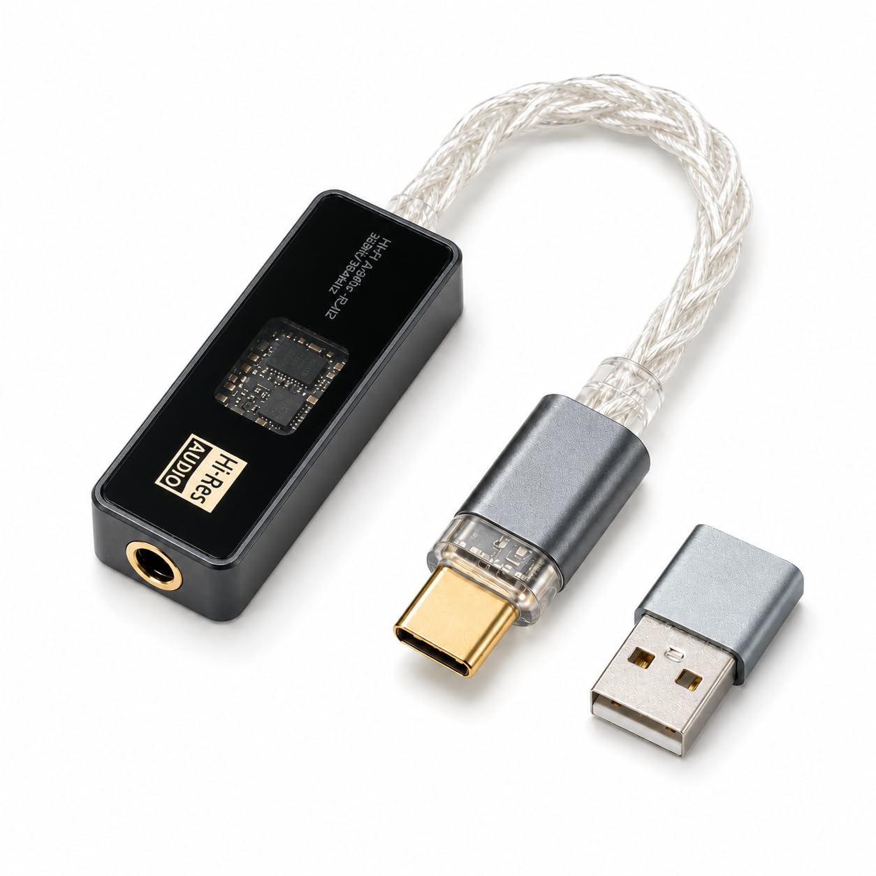 DANBES-BJ12/Small Tail Digital Decoder Amp/HiFi Audio Lossless Type-C Adapter/3.5 Conversion of Digital Audio to Analog Format