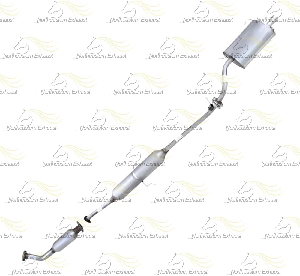 Exhaust Catalytic Resonator Pipe and Muffler Kit Compatible with Honda CR-V 2002-2004 2.4L | EPA-Approved | Stainless Steel | Northeastern Exhaust | Free Gaskets, Clamp, and Bolt Kit