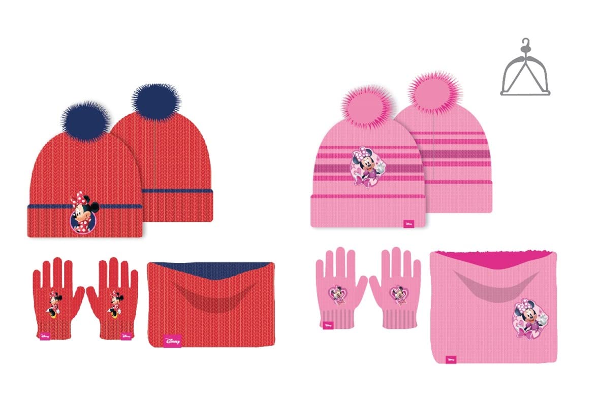 HM'S HOME'SECRETUnisex Children's Winter Hat Set, Colourful, One Size