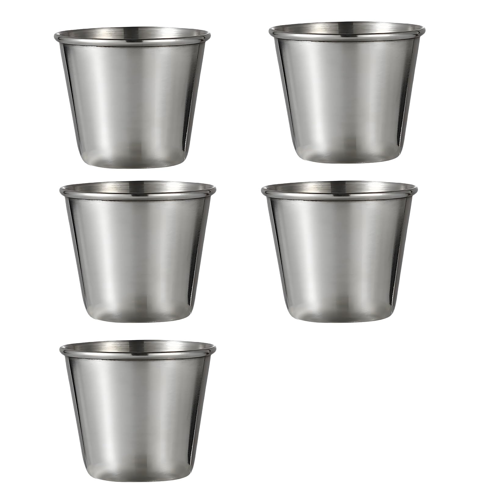Whoasyst Portable Stainless Steel Shot Glasses Drinking Vessel Cups for Picnics and Indoor Gatherings Easy to Store and Carry Drink Tasting Cups