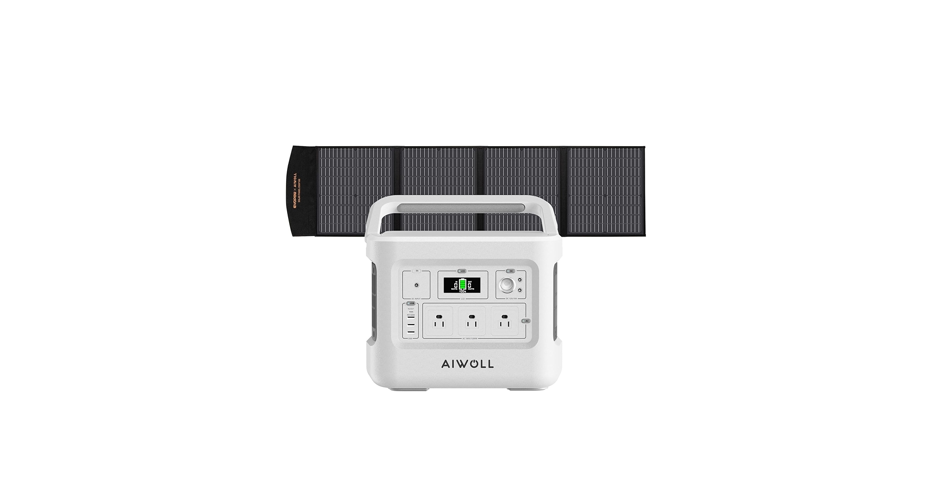 Amazon.co.jp: AIWOLL ポータブル電源 ソーラーパネルセット