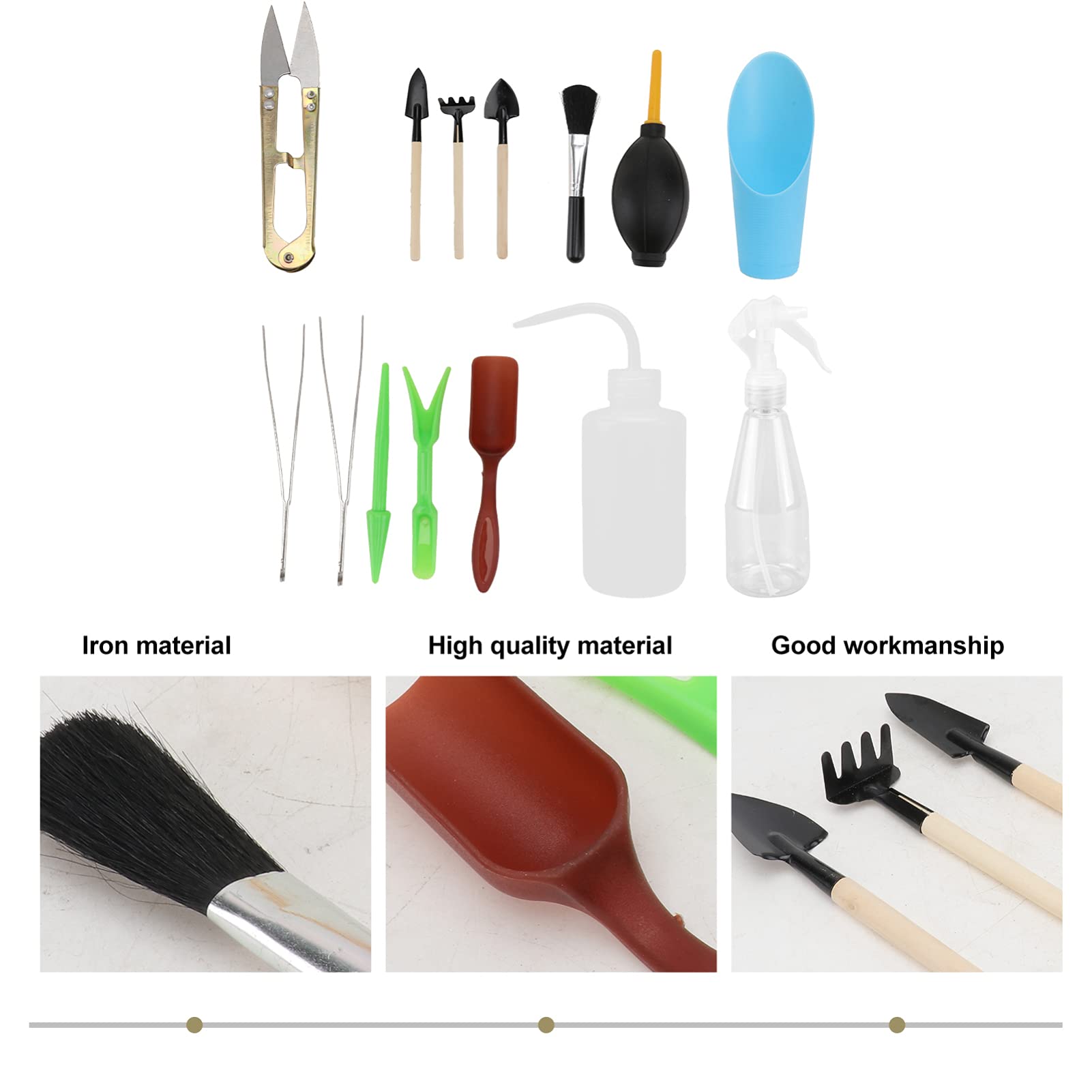 YARNOW 3 Set set di attrezzi da giardino per decorazione ricaricabile Alto J forbice giardinaggio kit giardinaggio spatole atomizzatore strumenti da giardinaggio riser succulento plastica