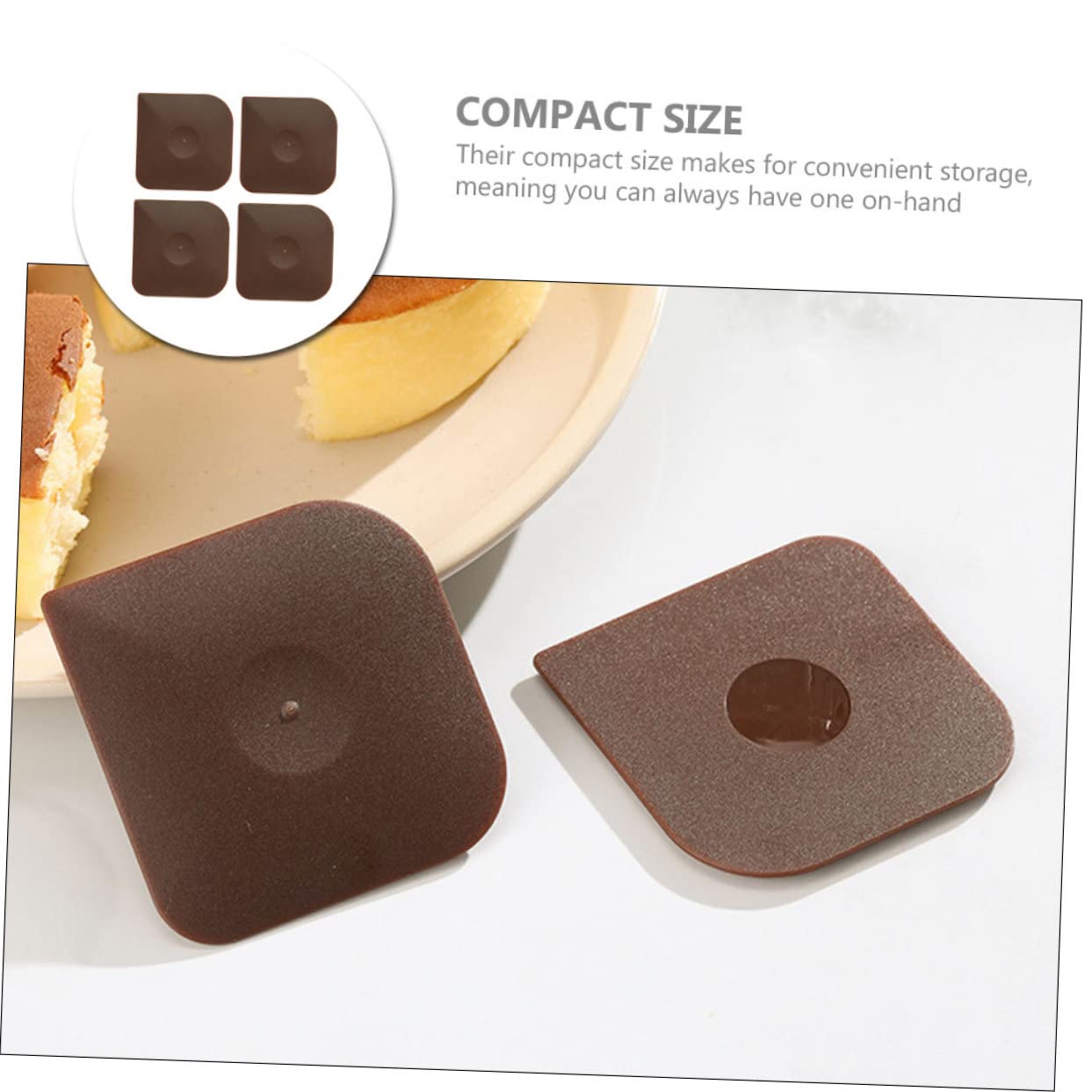 Amosfun 20 Pz Fetta di Pane Torta Raschietto per la Pulizia Spazzola per la Pulizia delle pentole da Cucina Kitchen Gadgets Raschietto per pentole raschietti per Pulire Le PC Brown