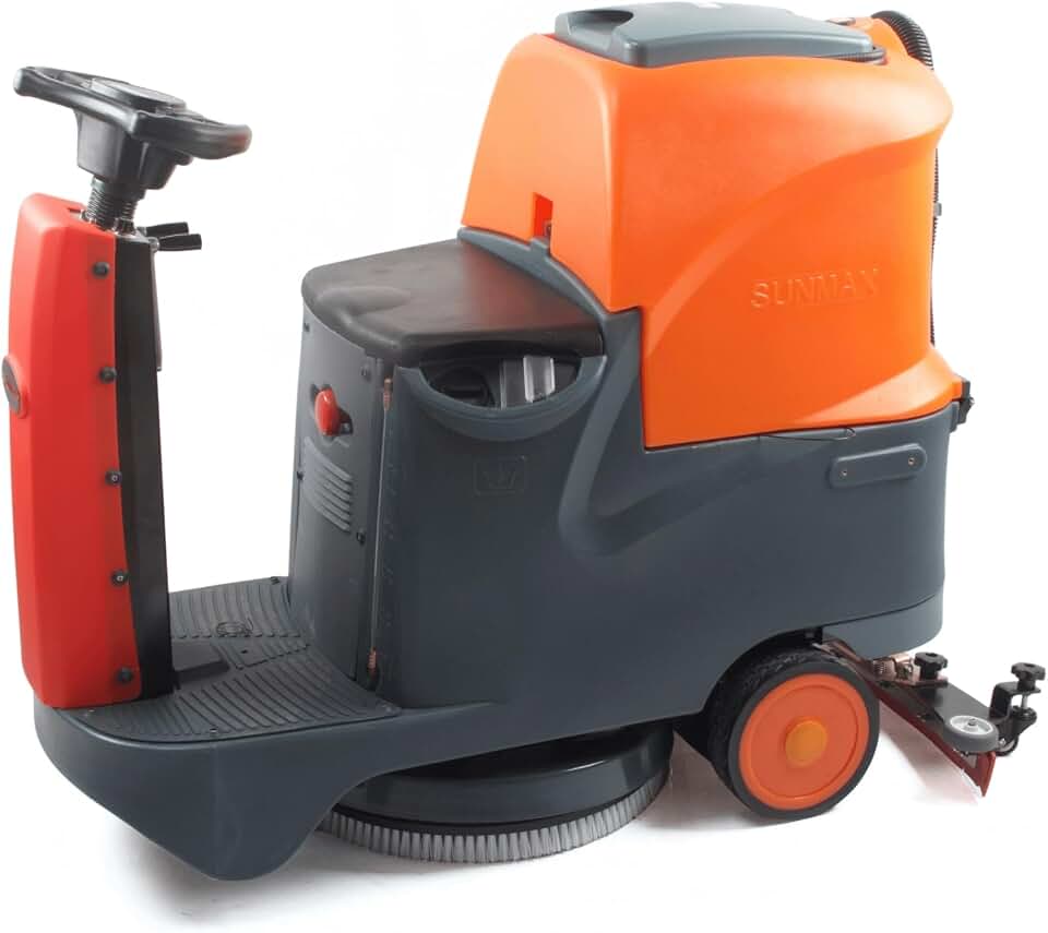 SUNMAX RT70 22" Ride-On Floor Scrubber, 18.5-Gal Dual Tanks