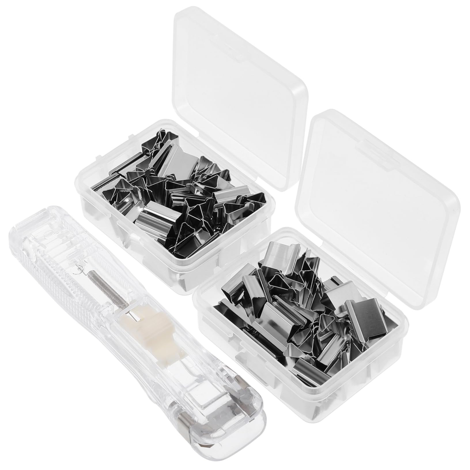 DOITOOL 4 Juegos Grapadora Portátil de Escritorio con Clips Recargables Clips Oficina Escuela