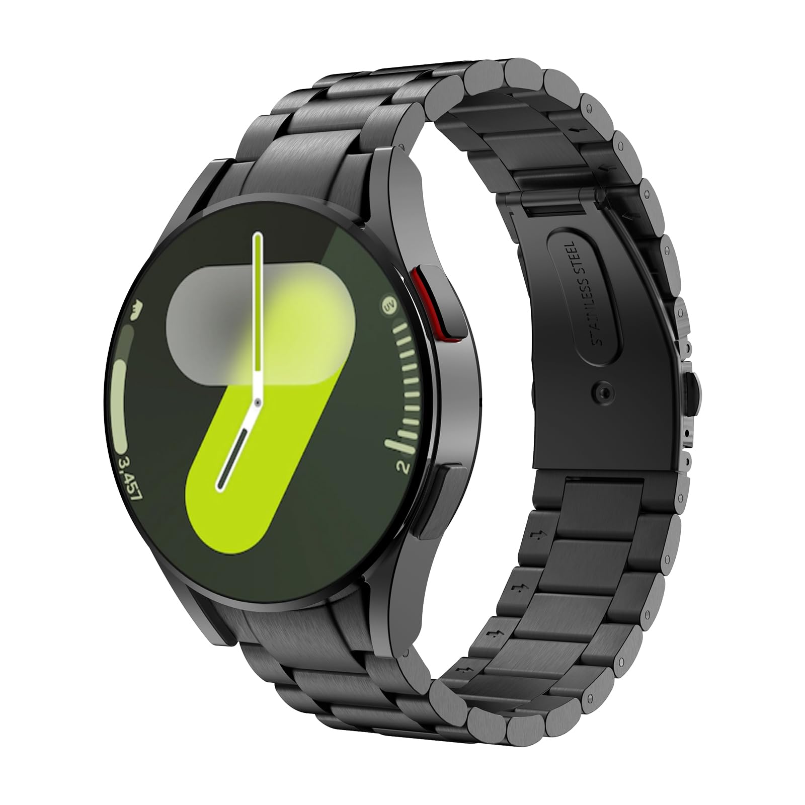 MoKo Metal Band Compatible with Samsung Galaxy Watch 7 FE 6 5 4 Band 40mm 44mm/Watch 5 Pro Band 45mm/Watch 6 Classic Band 43mm 47mm/4 Classic 42mm