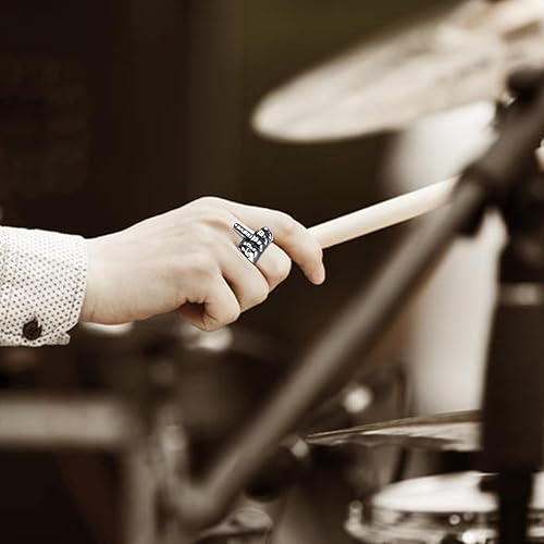 Miniatura 4 de Mens Biker Rings Stainless Steel Middle Finger Hip Hop Punk Ring for Men Women