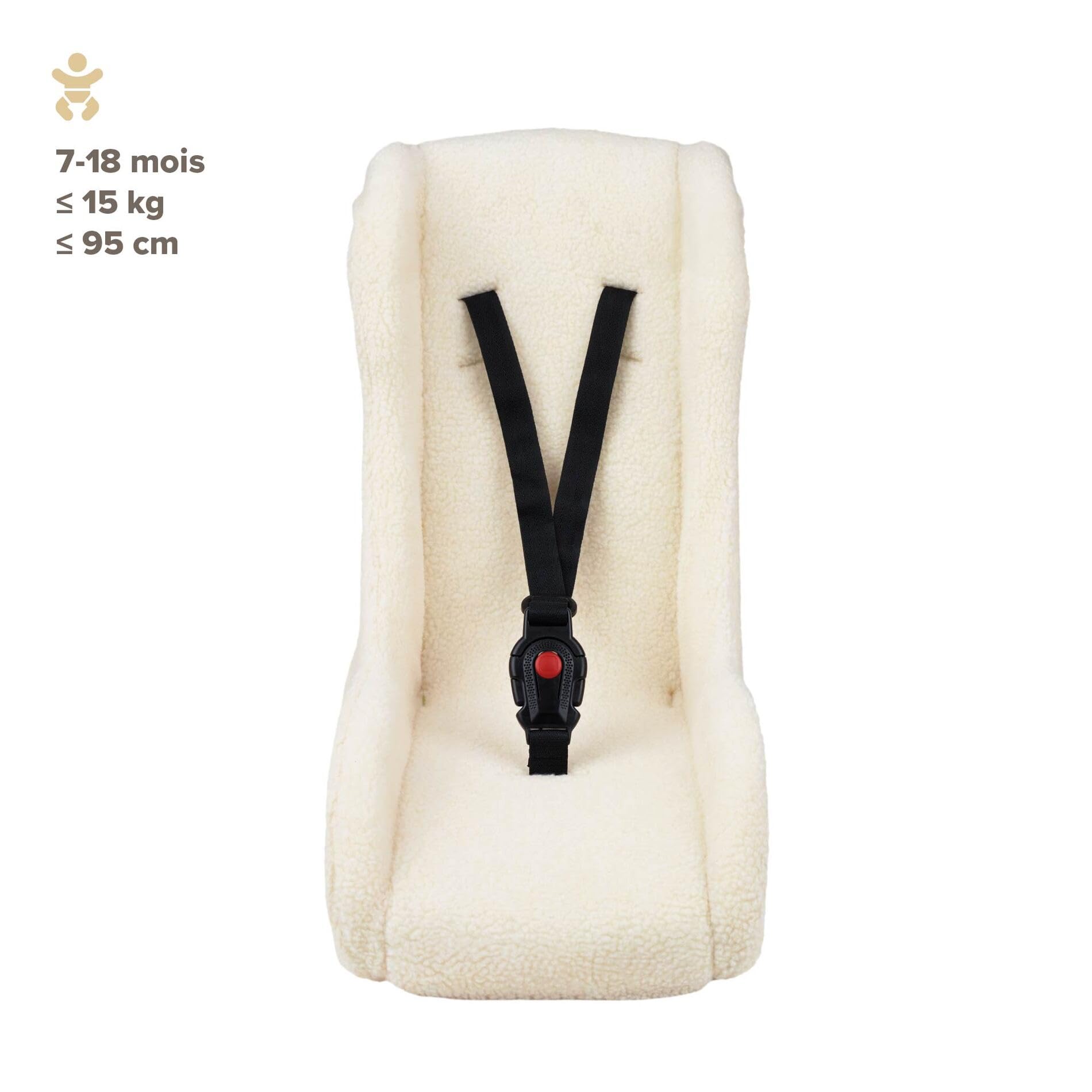 POLISPORT 8015000019 – Mini Pelican Tout Temps Réducteur de Siège Bébé avec Harnais 5 Points pour Remorque, Poussette et Vélo Cargo – Respirant, Sûr et Compatible de 7 à 18 Mois, Noir