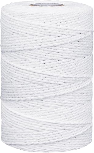 Cuerda de cordel, 500 pies de algodón para carniceros, cuerda de cocina para manualidades, asar, envolver regalos, decoración de bricolaje,