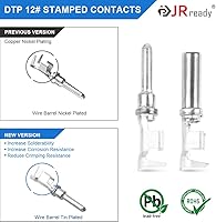 Vista 4 de JRready Kit de conectores DT Deutsch, conector de 2 pines, conector de 3,4,6,8,12 pines, herramienta de crimpado Deutsch (ACT-LY-16DT), tamaño 16