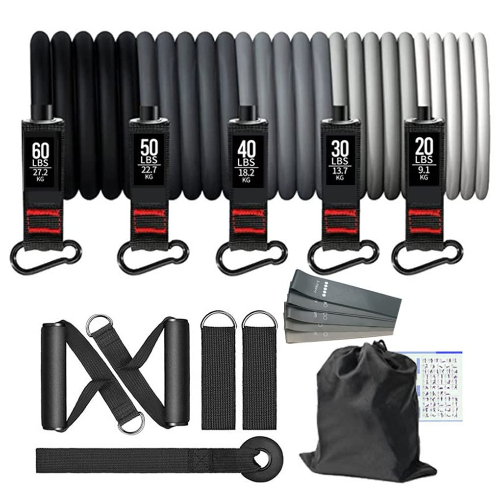 16 Pcs Set Fitness Resistance Bands 200LB Men Training Belt Yoga Bands Pull Rope Gym Equipment Elastic Tube