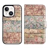 DorisMax iPhone 14 Wallet Case,Detachable Flip Folio Cover RFID Blocking 4 Card Slots Holder PU Leather Magnetic Kickstand Protective Phone Case for iPhone 14 6.1' Classic Flower Garden